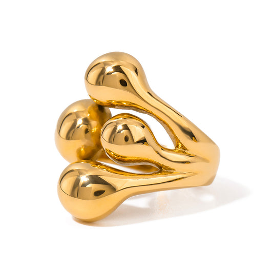 Stainless Steel Exaggerated Design Ring