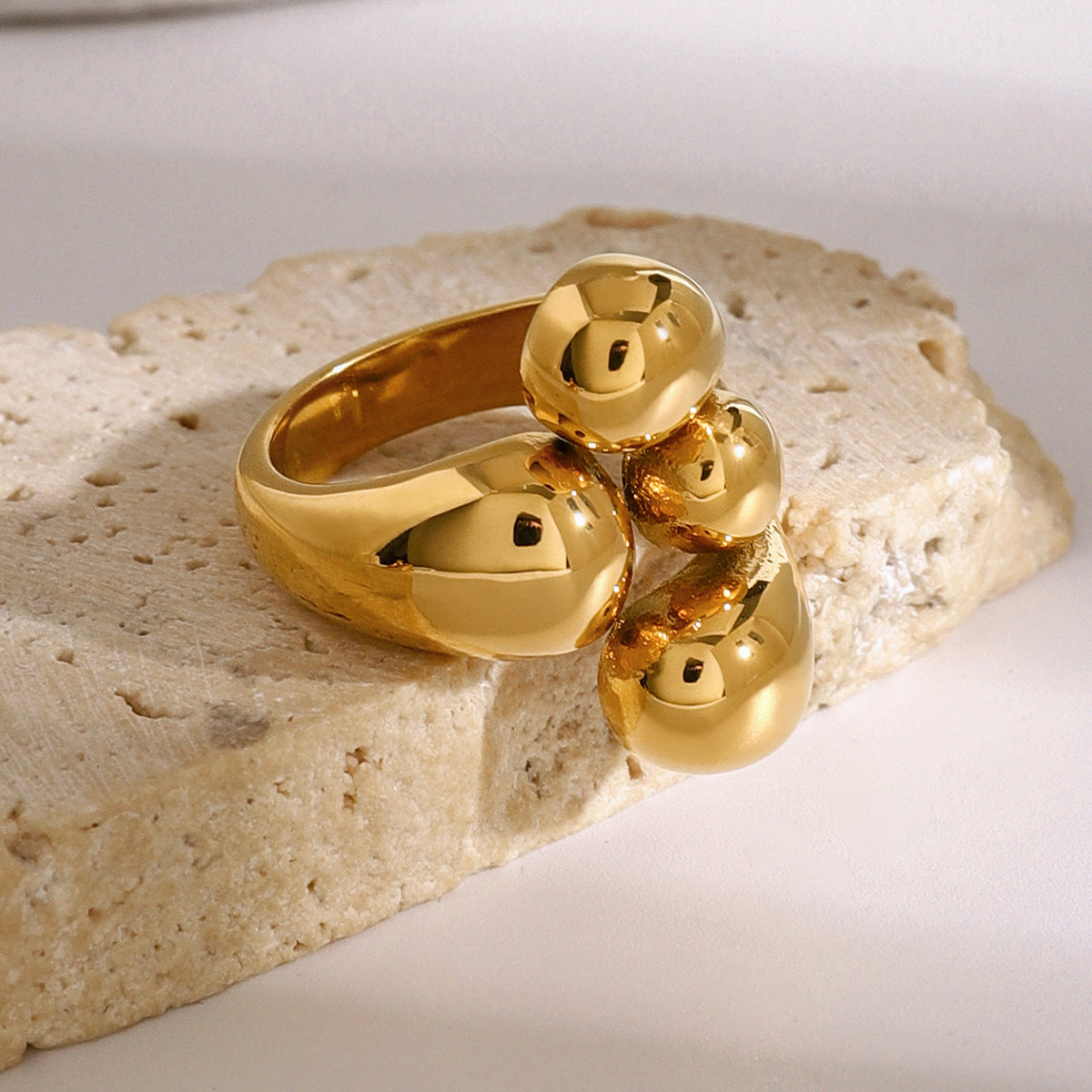 Stainless Steel Exaggerated Design Ring