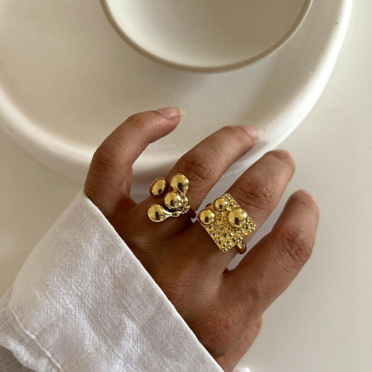 Stainless Steel Exaggerated Design Ring