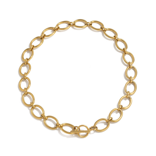 Stainless Steel Geometric Circle Necklace