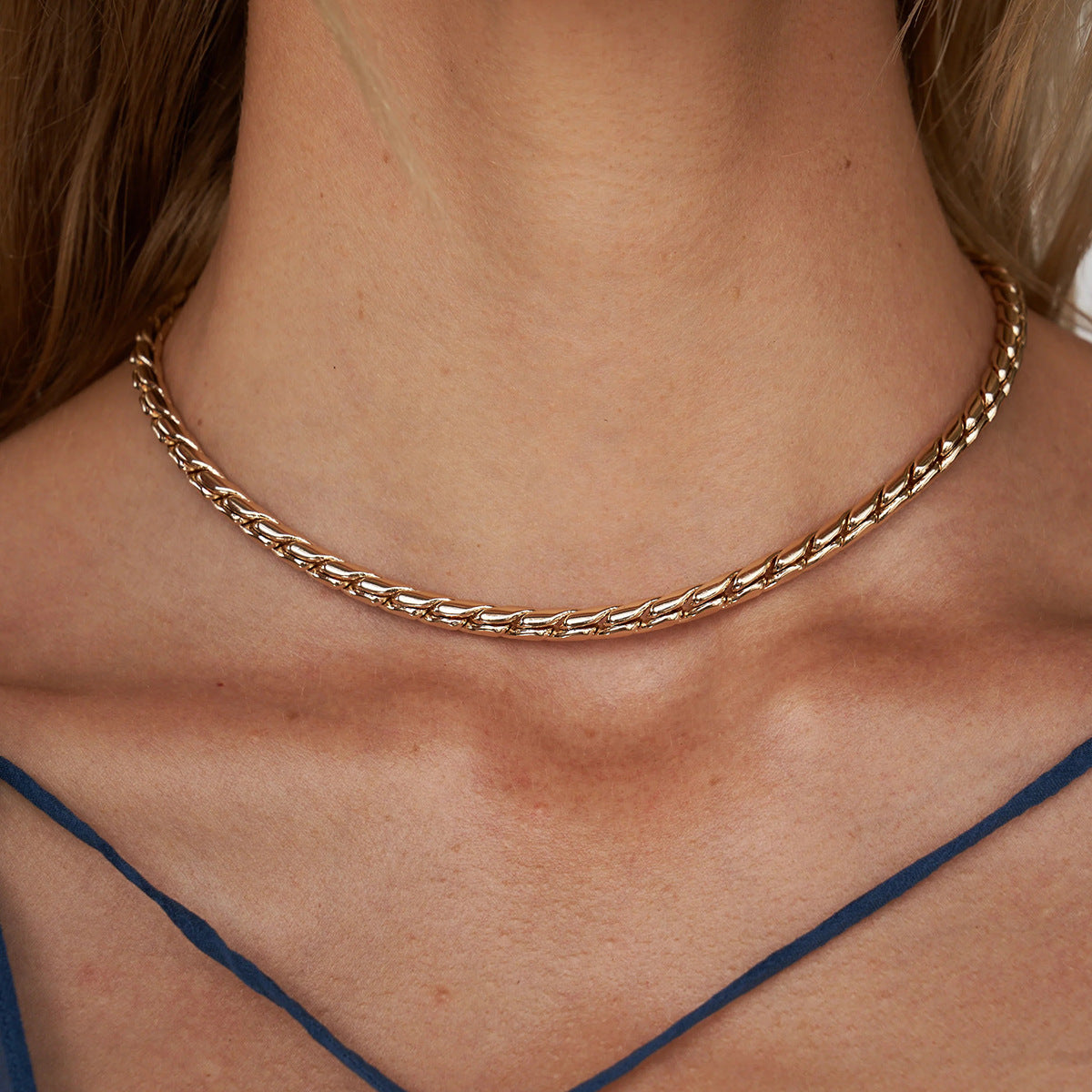 3mm Stainless Steel Round S-clasp Chain Necklace