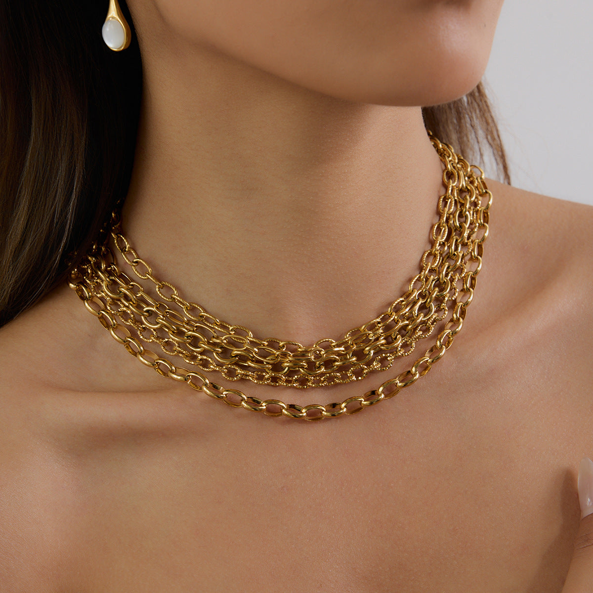 Stainless Steel 18K Gold PVD Cable Chain Necklace