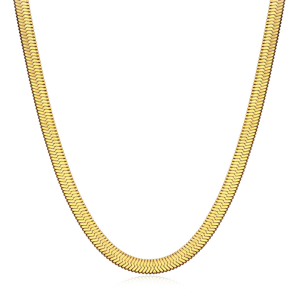 Stainless Steel Stacked Snake Chain Necklace