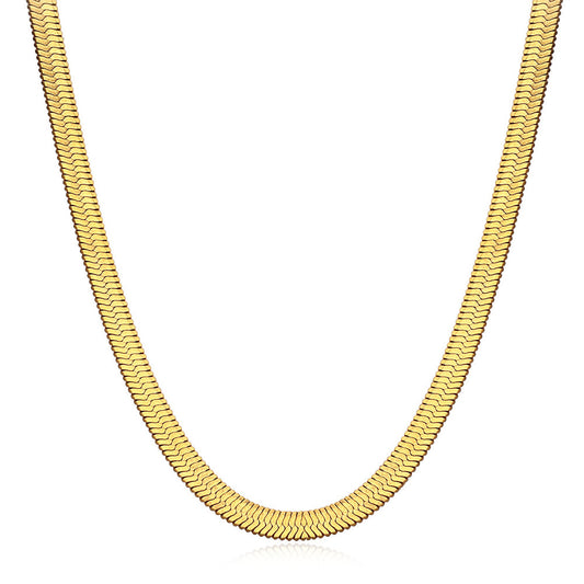 Stainless Steel Stacked Snake Chain Necklace