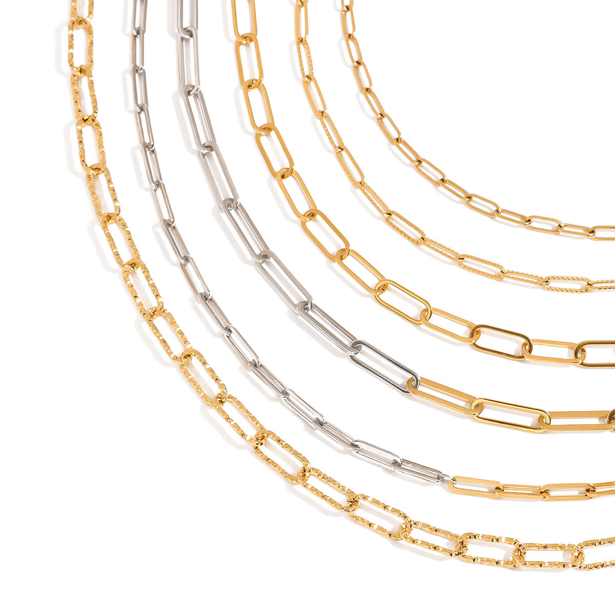 Stainless Steel Paperclip Chain Necklace