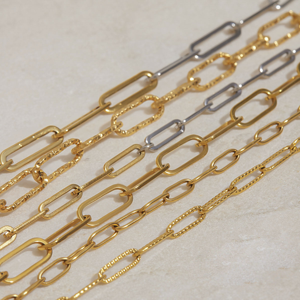 Stainless Steel Paperclip Chain Necklace