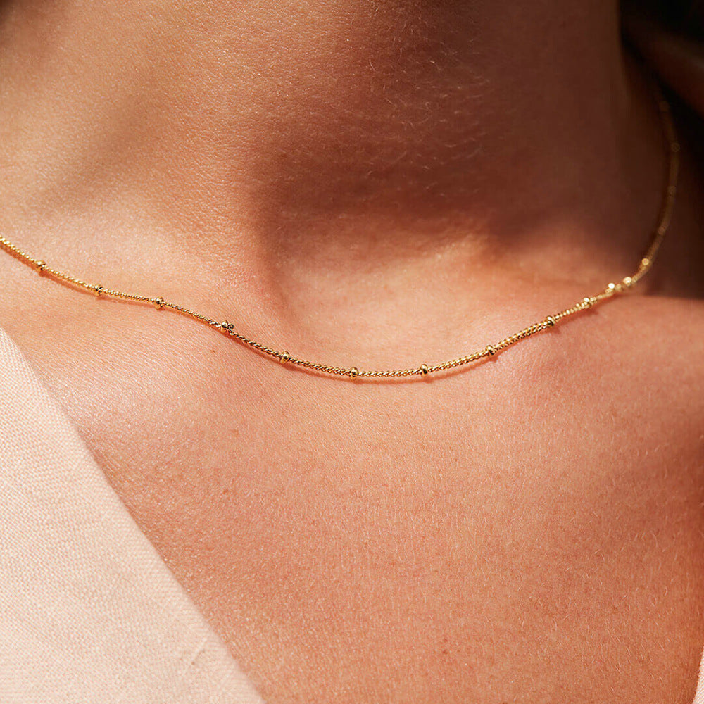 Stainless Steel Bead Chain Necklace