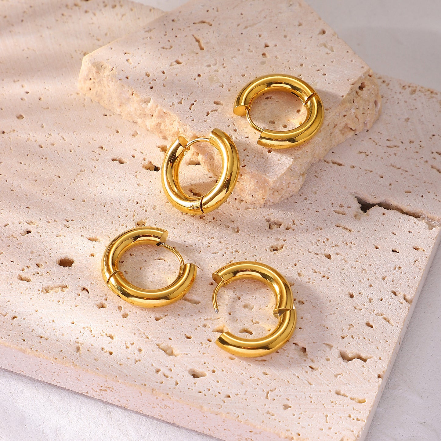 4mm Classic Stainless Steel Hoop Earrings