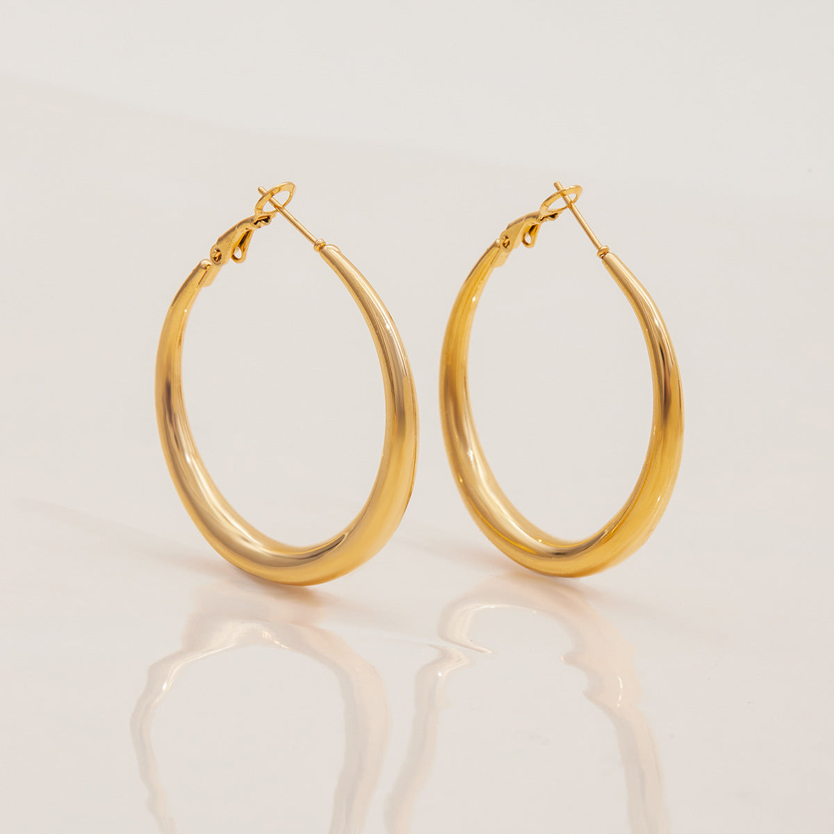 Stainless Steel Large Hoop Earrings