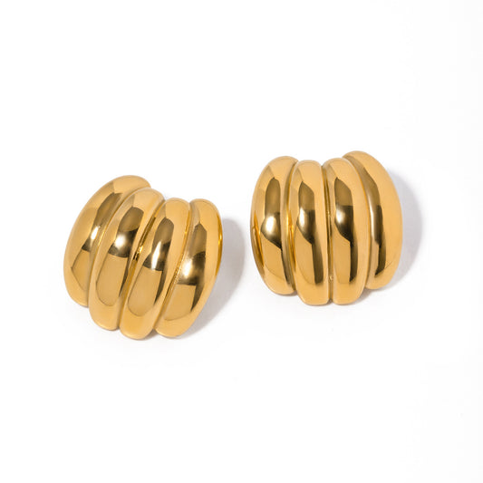 Stainless Steel Banana-shaped Stud Earrings