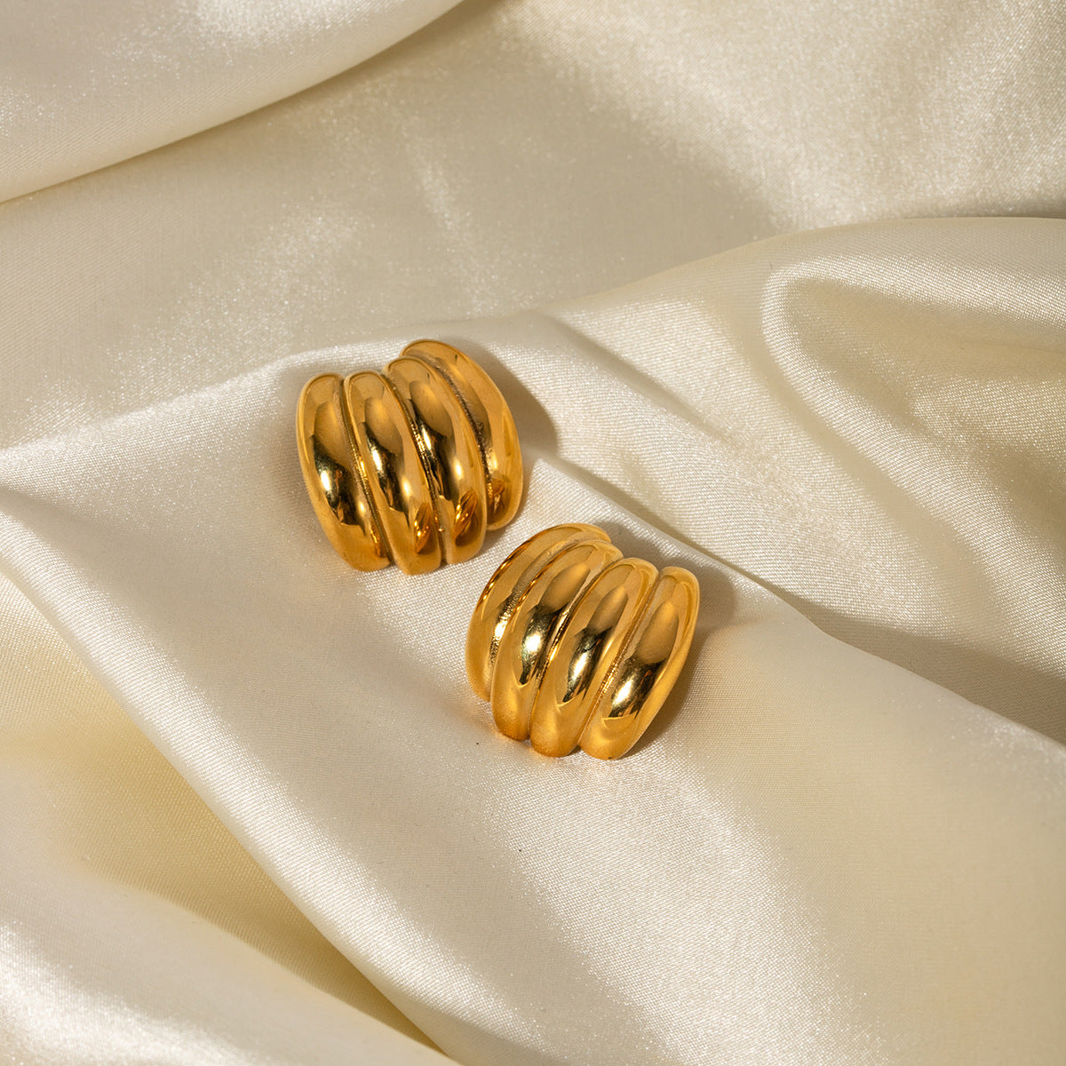 Stainless Steel Banana-shaped Stud Earrings