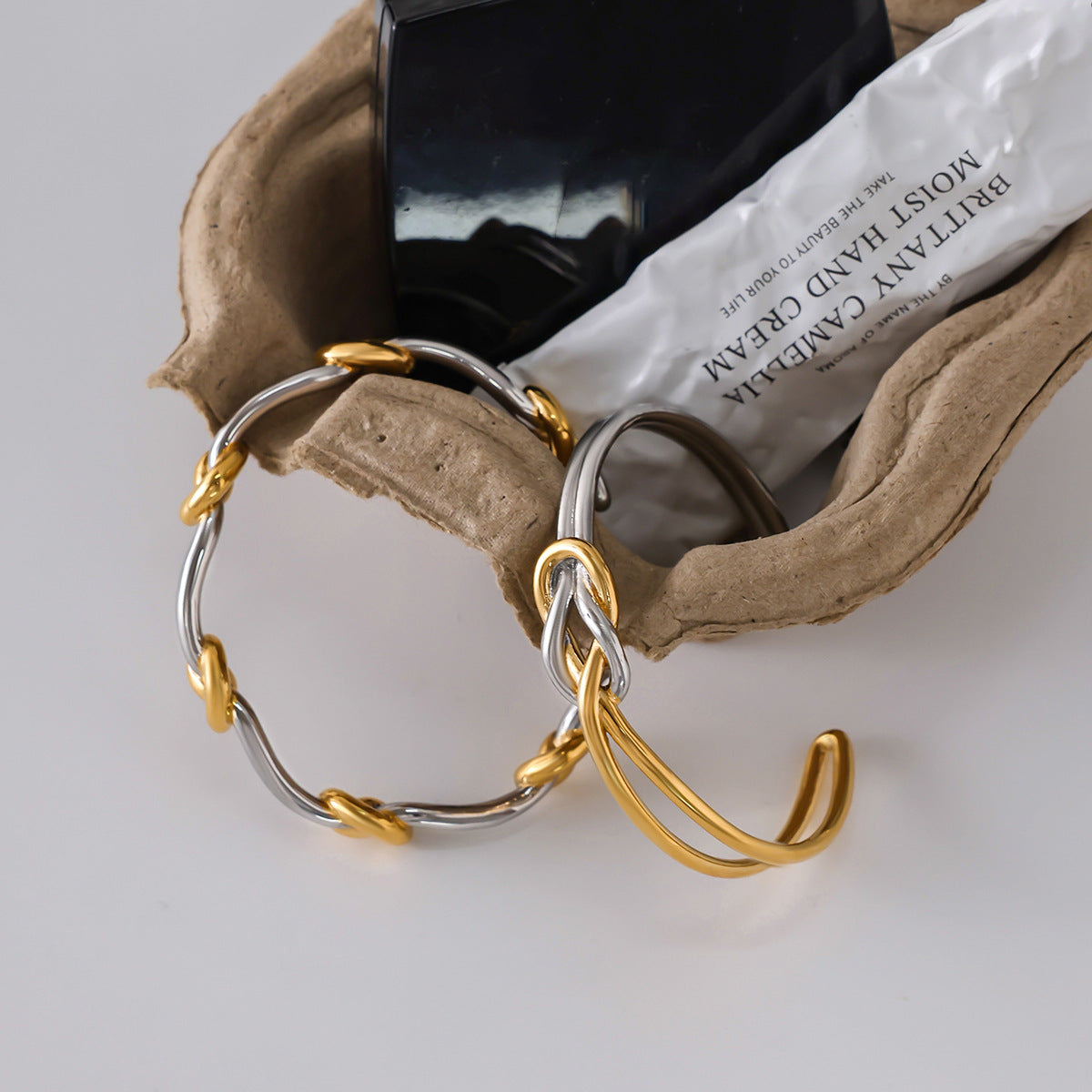 Stainless Steel Knot Design Cuff Bracelet