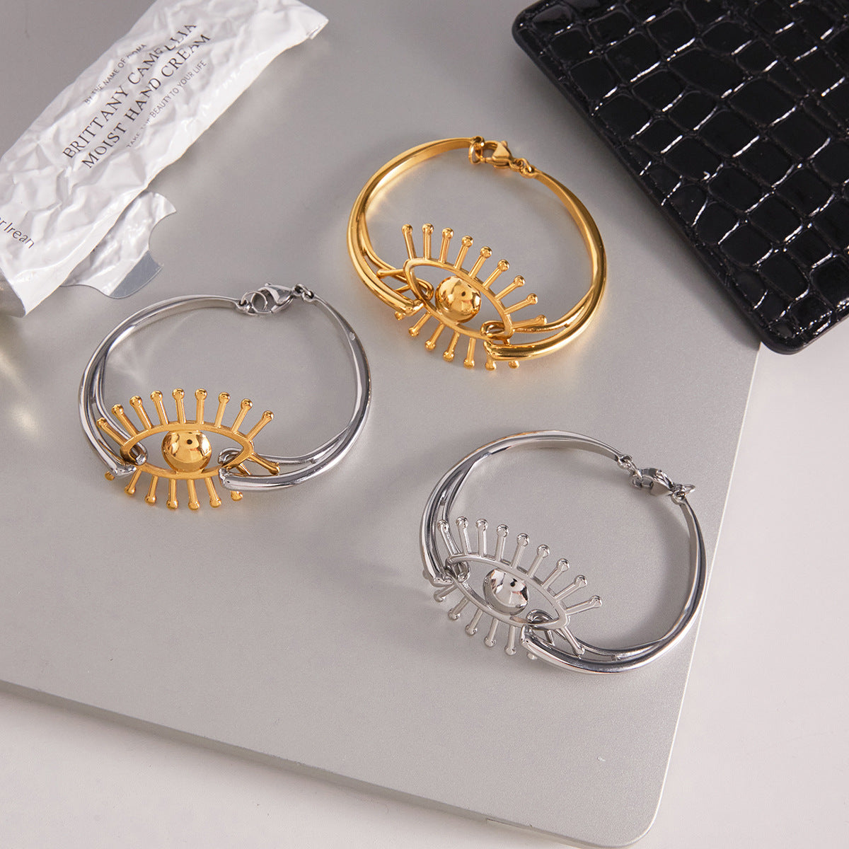 Stainless Steel Devil's Eye Bangle