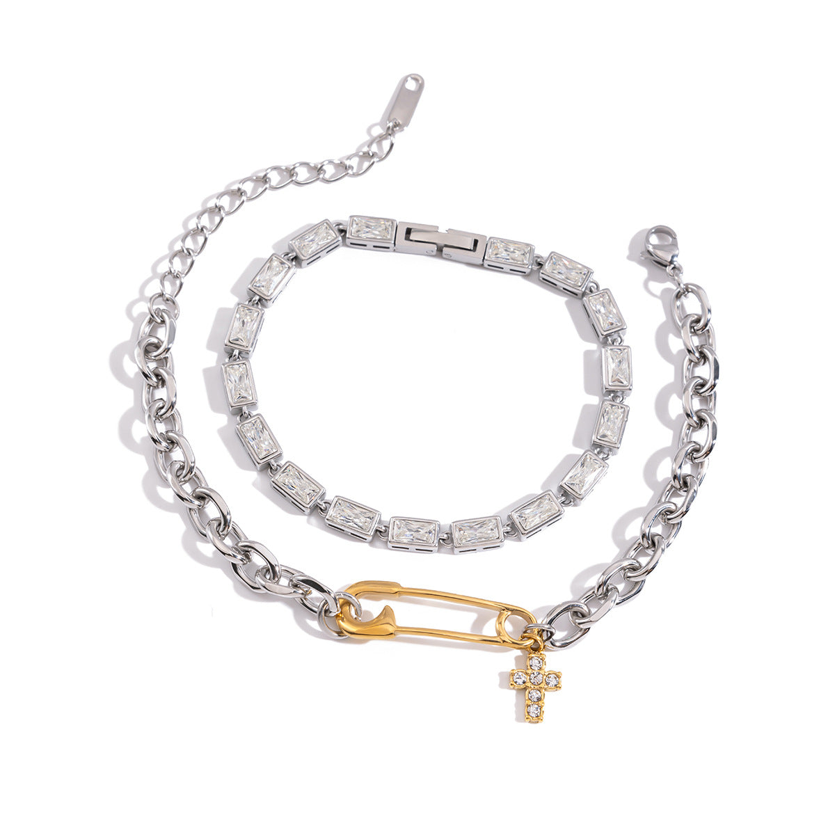 Stainless Steel Paperclip Cable Chain Bracelet