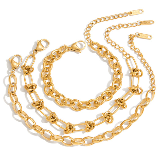 Stainless Steel Classic Basic Chain Bracelet