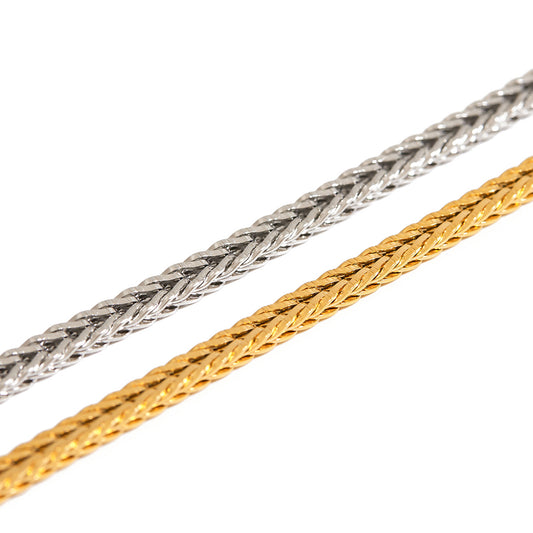 18K Gold PVD Stainless Steel Metal Thick Chain Bracelet