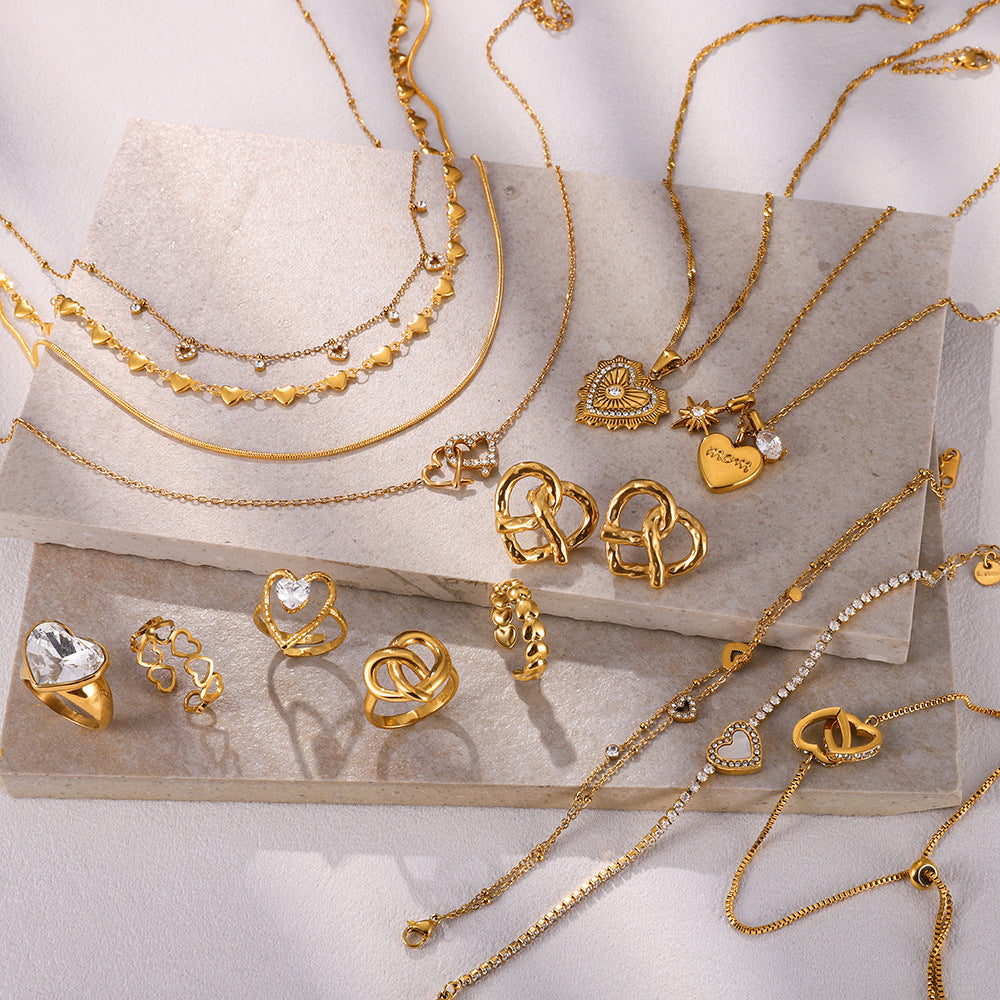 Stainless Steel Valentine's Day Jewelry Set