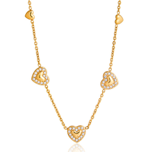 Stainless Steel Valentine's Day Series Heart Necklace