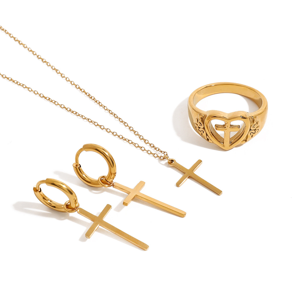 Stainless Steel Cross Pendant Necklace