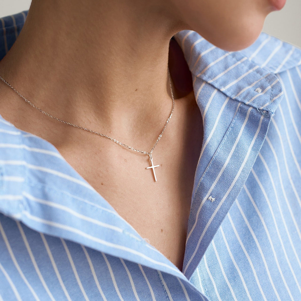 Stainless Steel Cross Pendant Necklace