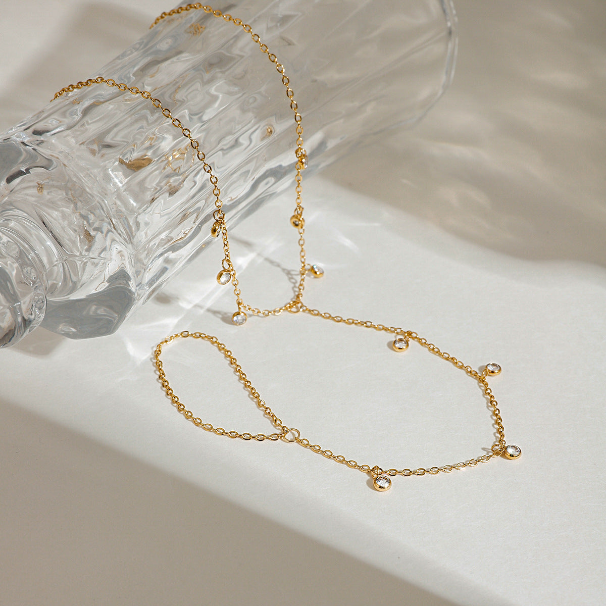 Stainless Steel Multi-zircon Toe Chain Ankle
