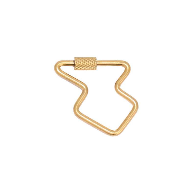 Stainless Steel Necklace Pendant Carabiner - 4 Pack
