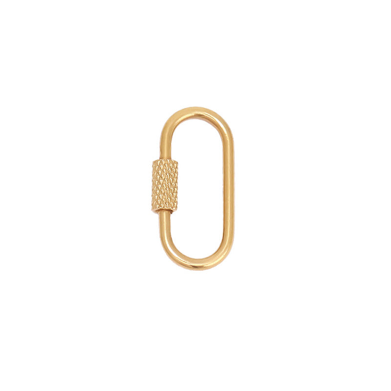 Stainless Steel Necklace Pendant Carabiner - 4 Pack