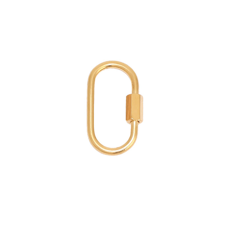 Stainless Steel Necklace Pendant Carabiner - 4 Pack