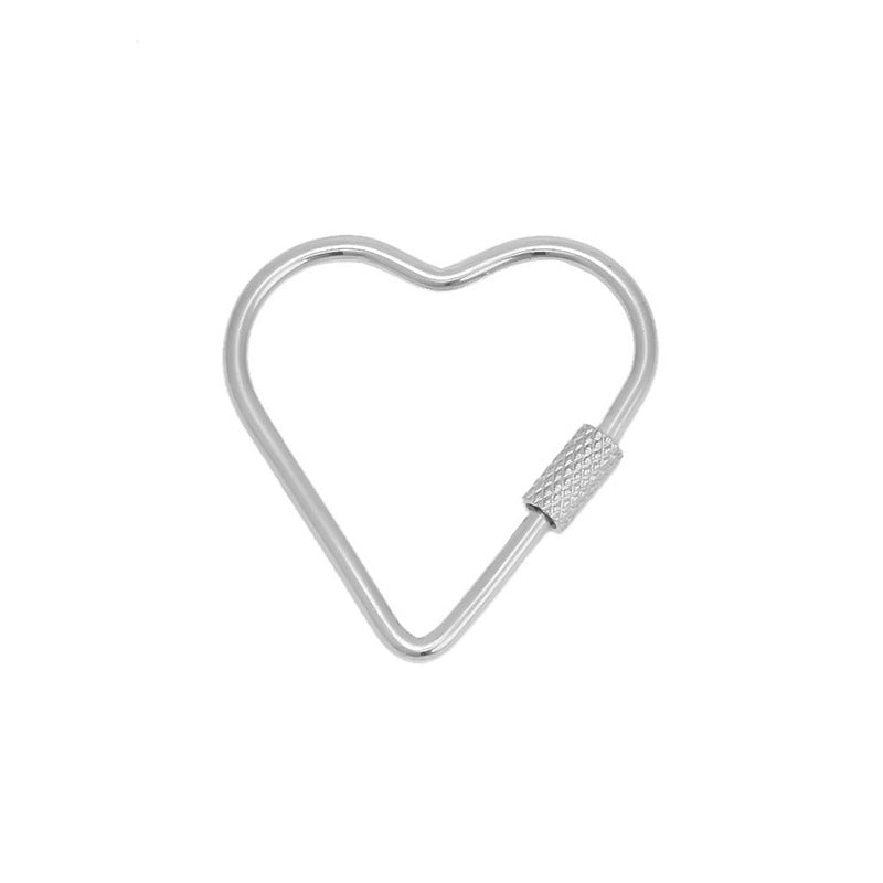 Stainless Steel Necklace Pendant Carabiner - 4 Pack