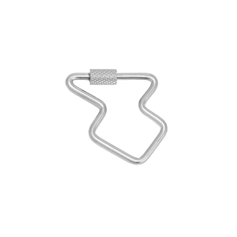 Stainless Steel Necklace Pendant Carabiner - 4 Pack