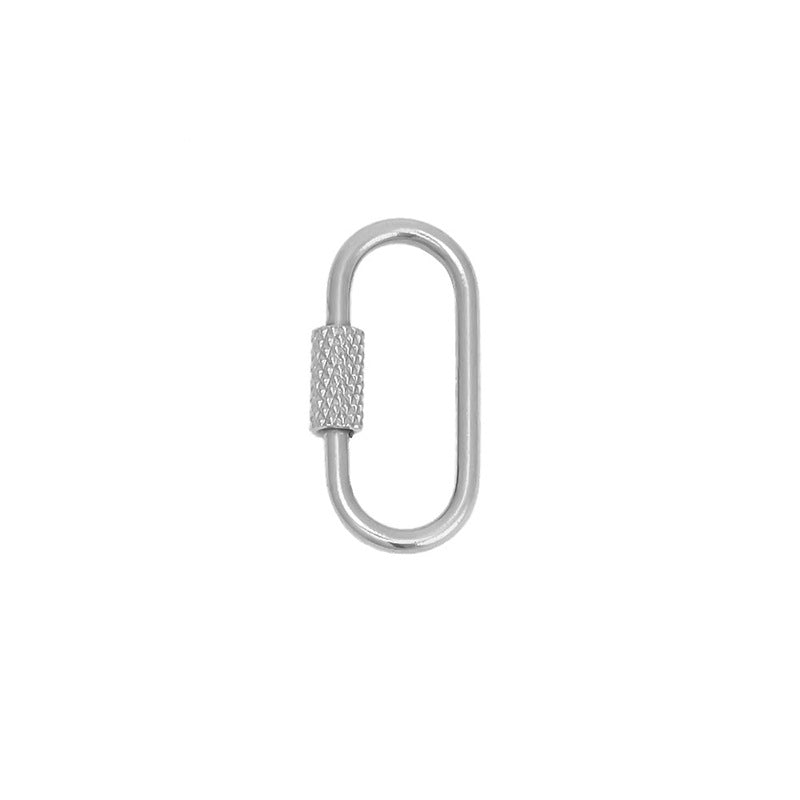 Stainless Steel Necklace Pendant Carabiner - 4 Pack