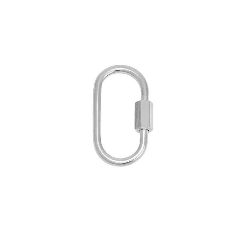 Stainless Steel Necklace Pendant Carabiner - 4 Pack