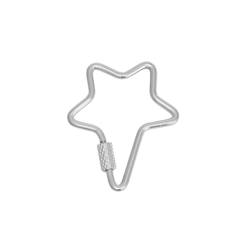 Stainless Steel Necklace Pendant Carabiner - 4 Pack