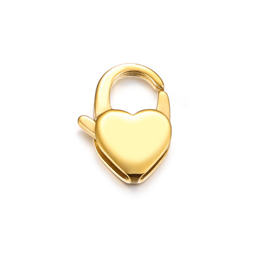 Stainless Steel Heart-shaped Lobster Clasp