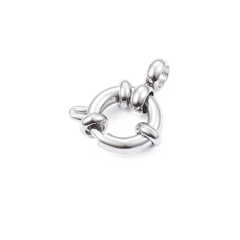 5 Pack Stainless Steel DIY Round Spring Buckle