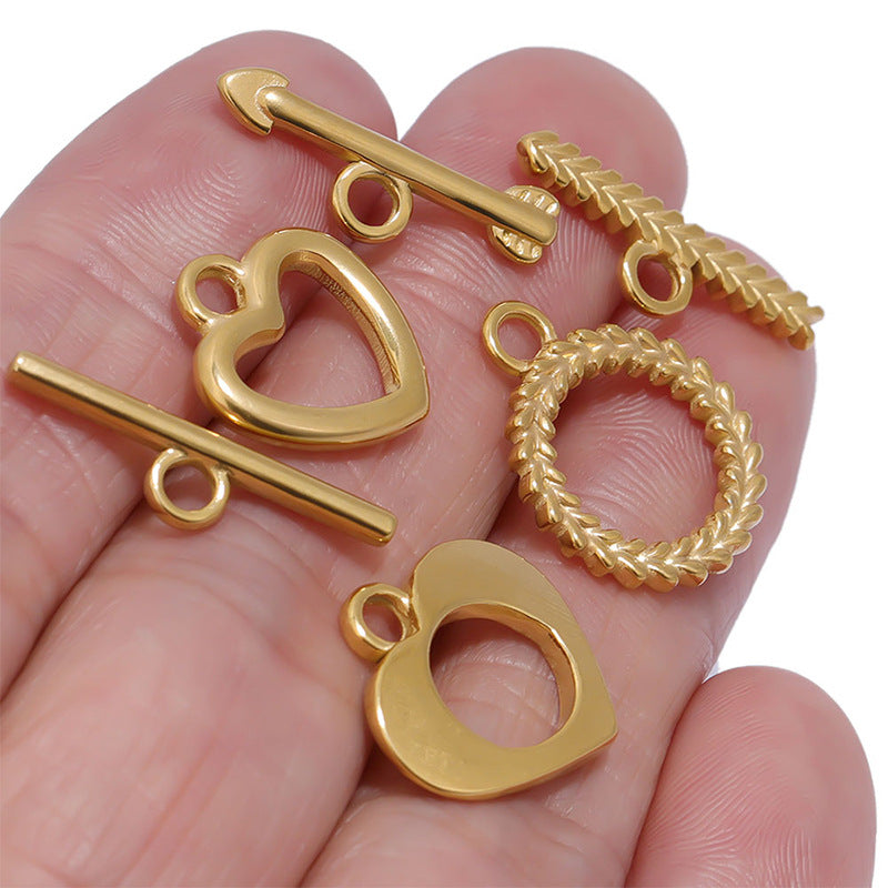 Stainless Steel 18K Gold PVD Toggle Clasp - 4 Pack