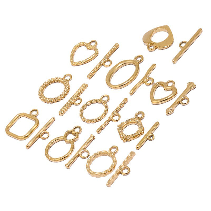 Stainless Steel 18K Gold PVD Toggle Clasp - 4 Pack