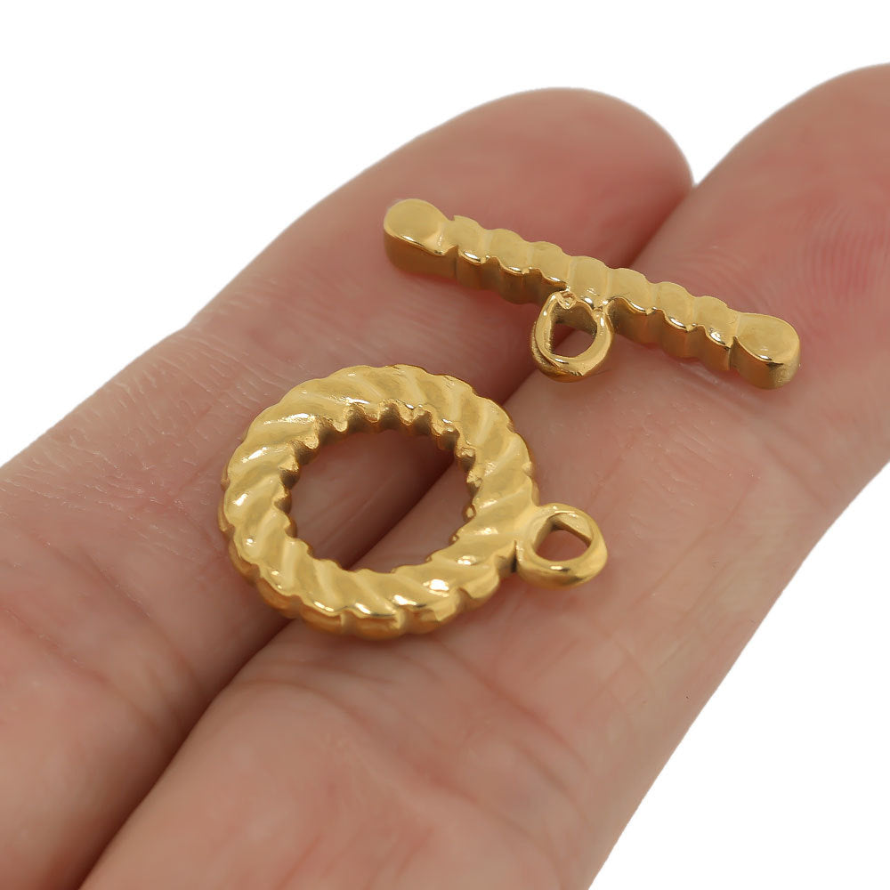 4 Pack Stainless Steel Rope Toggle Clasp