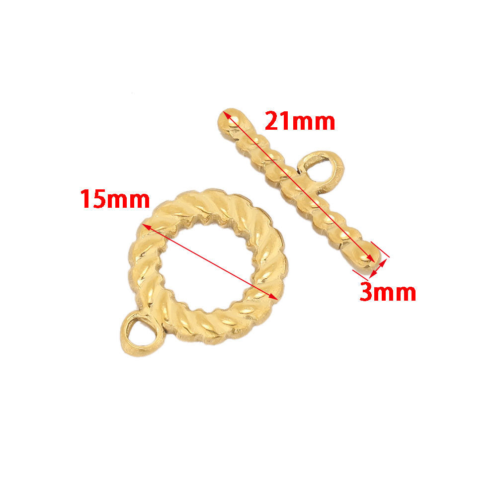 4 Pack Stainless Steel Rope Toggle Clasp