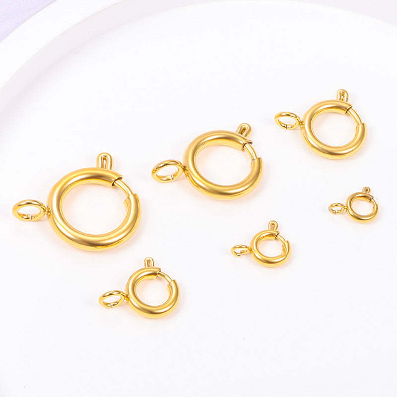 Stainless Steel 18K Gold PVD Spring Buckle - 5 Pack