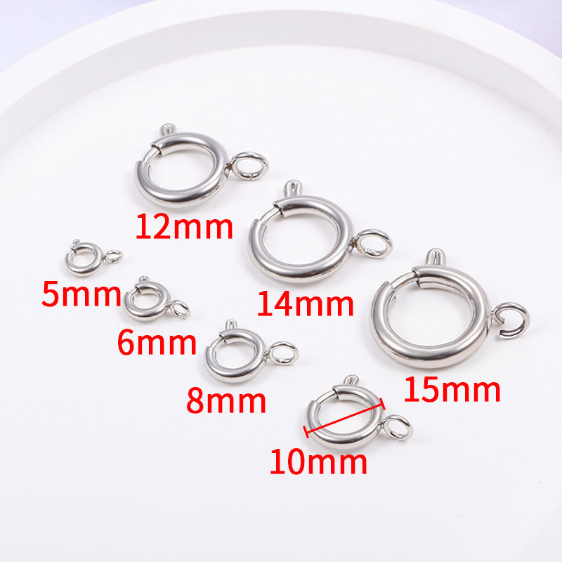 Stainless Steel 18K Gold PVD Spring Buckle - 5 Pack