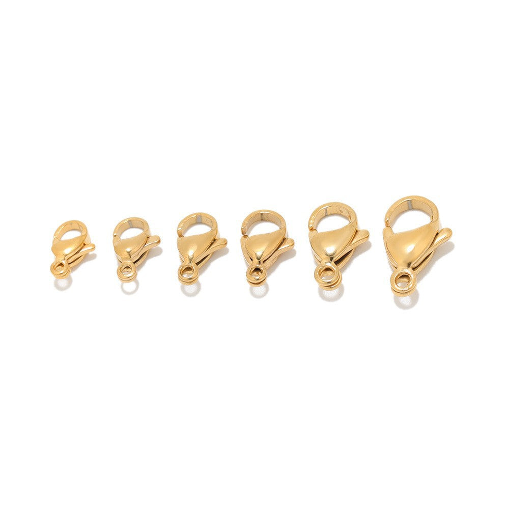 Stainless Steel 18K Gold PVD Lobster Clasp - 25 Pack