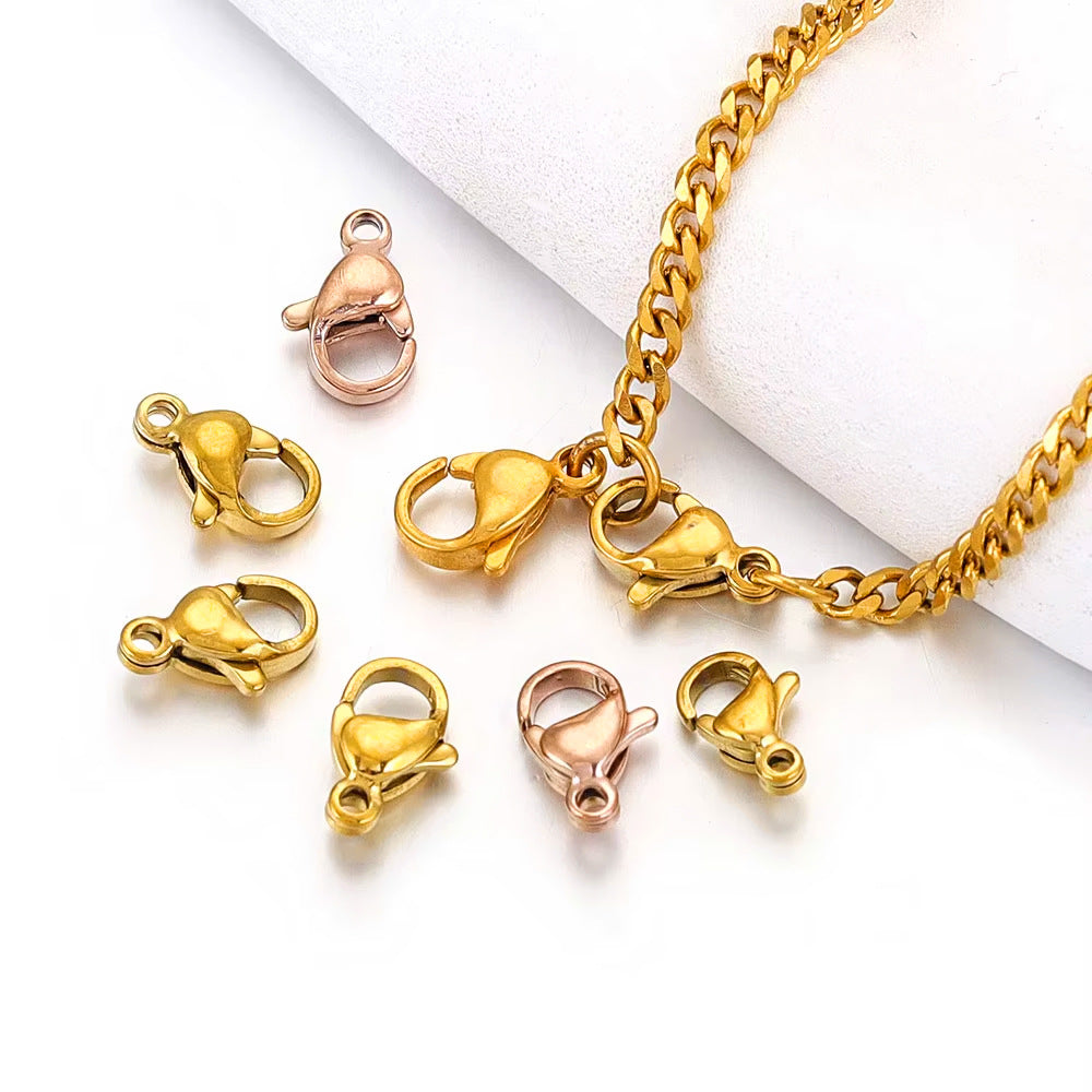 Stainless Steel 18K Gold PVD Lobster Clasp - 25 Pack
