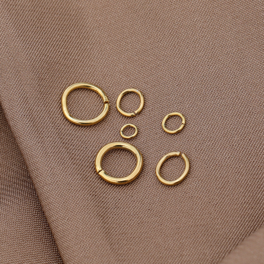 18K Gold PVD Stainless Steel Jump Rings - 100 Pack