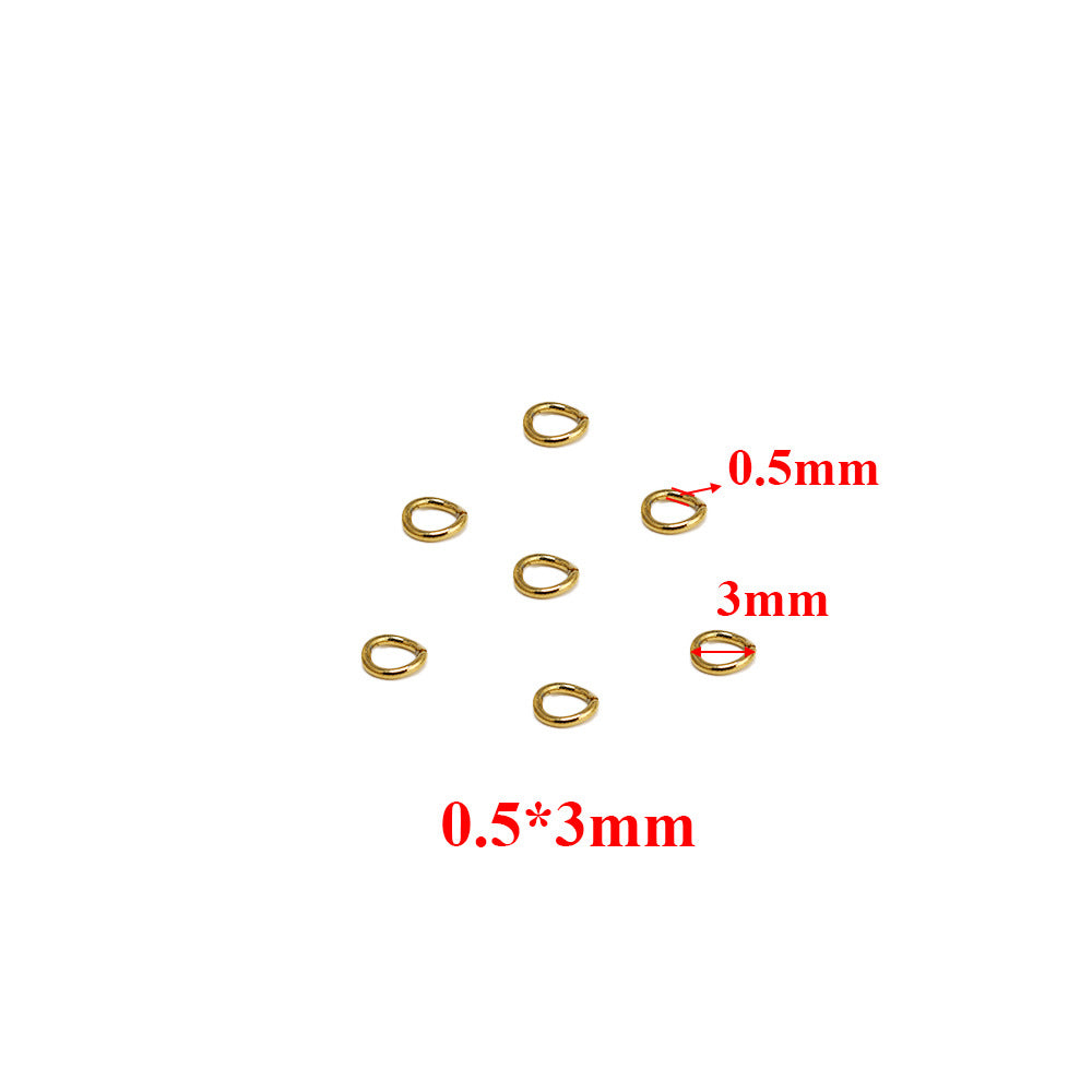 18K Gold PVD Stainless Steel Jump Rings - 100 Pack