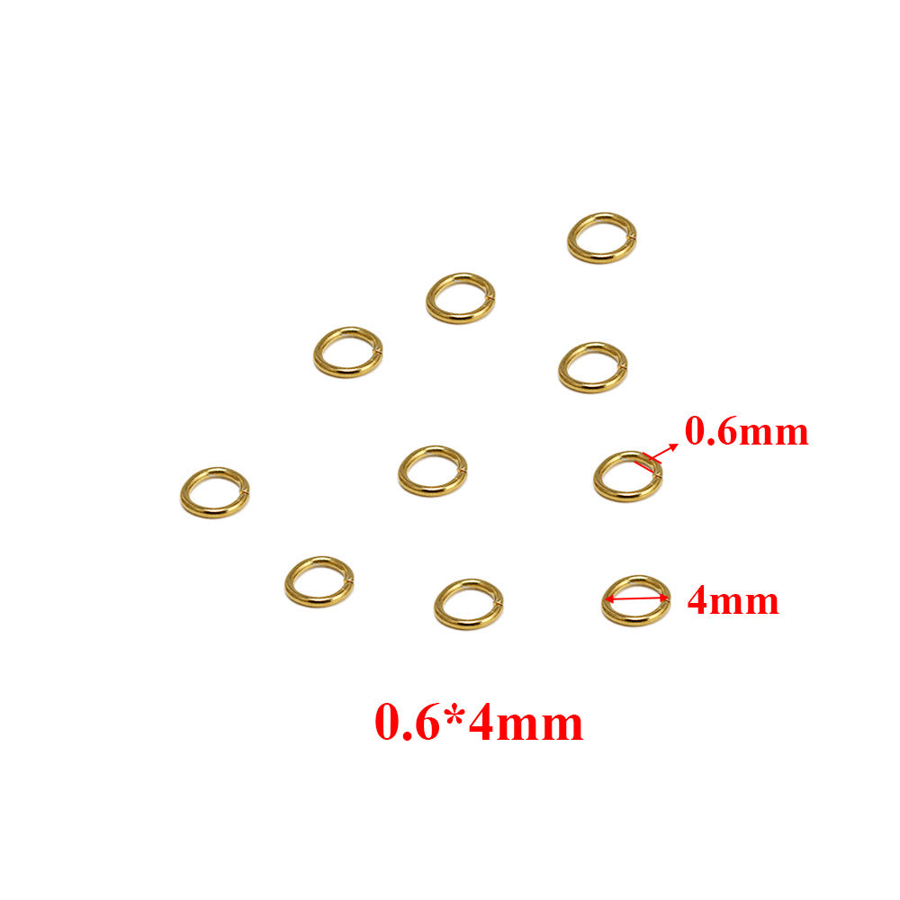 18K Gold PVD Stainless Steel Jump Rings - 100 Pack