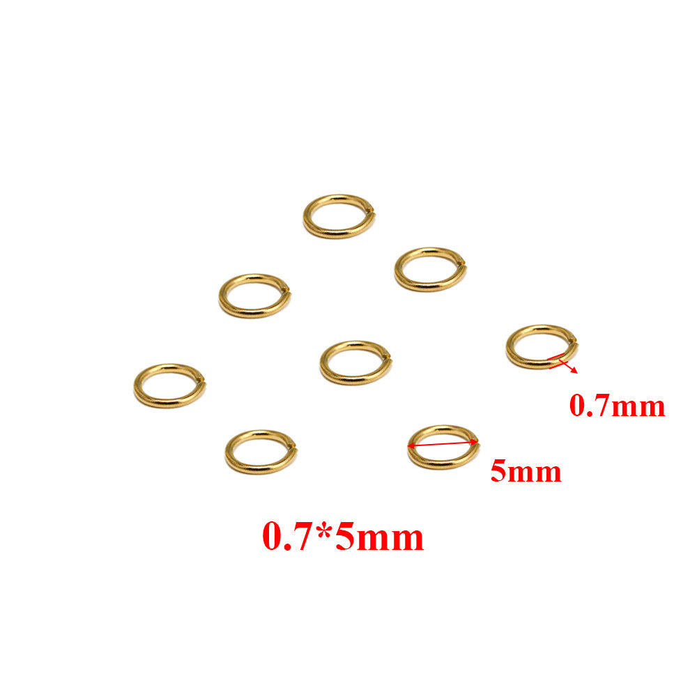 18K Gold PVD Stainless Steel Jump Rings - 100 Pack