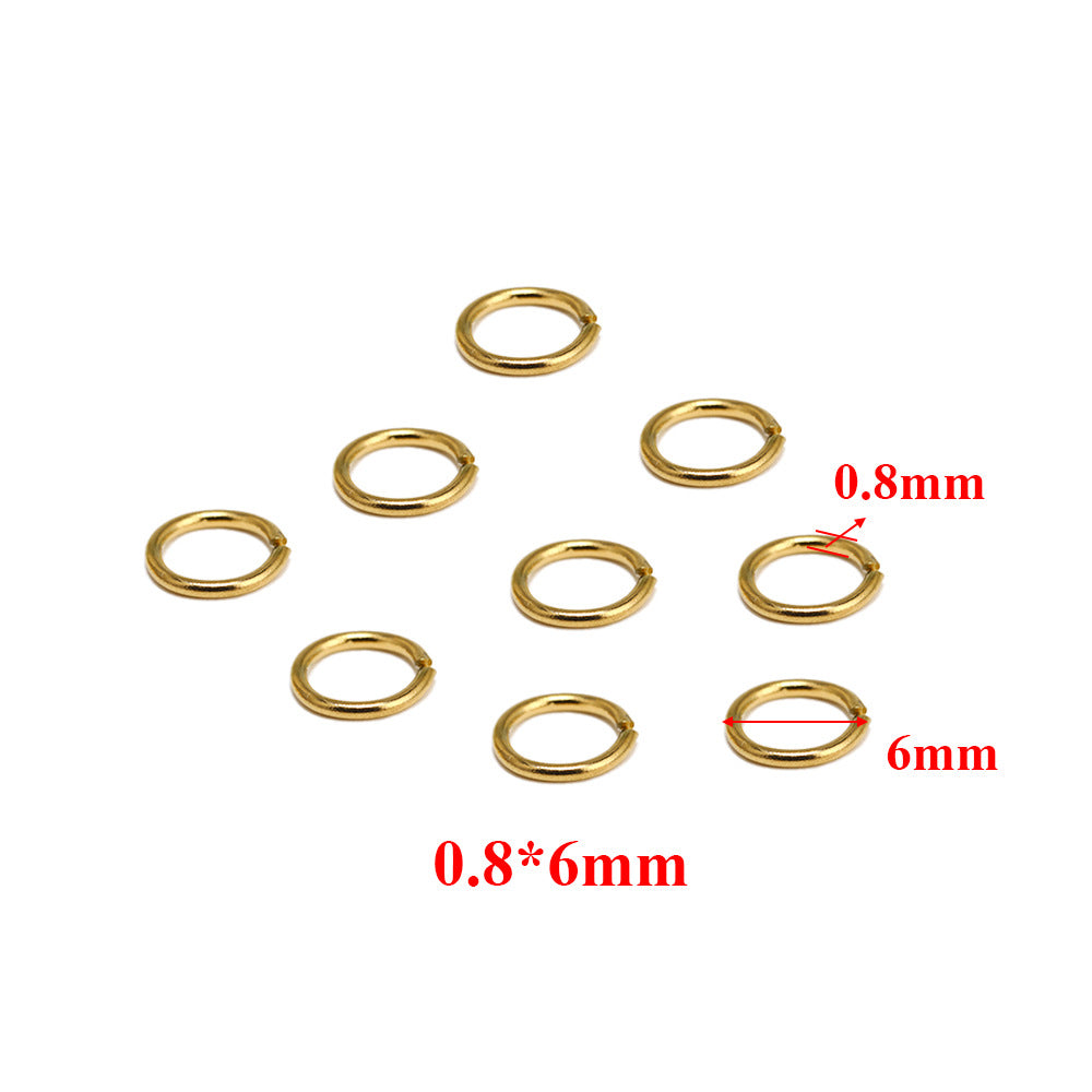 18K Gold PVD Stainless Steel Jump Rings - 100 Pack