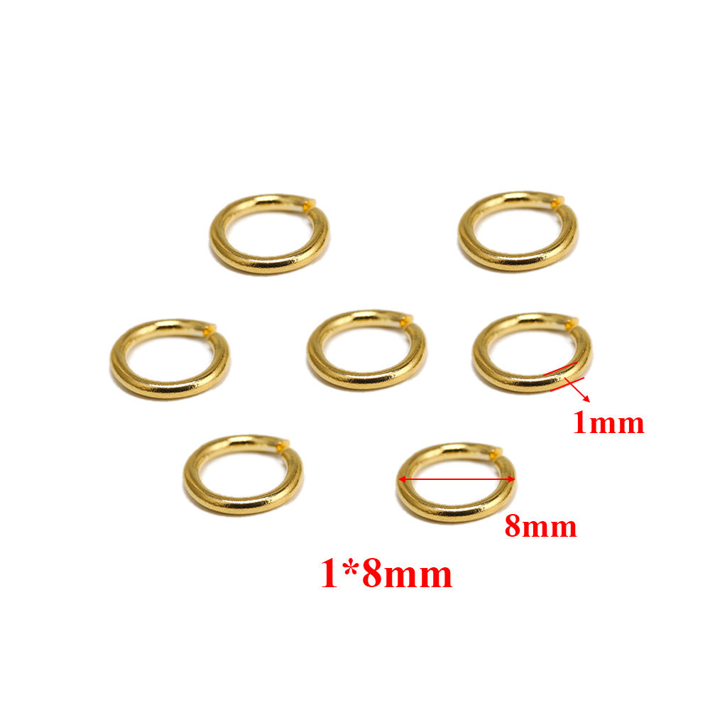 18K Gold PVD Stainless Steel Jump Rings - 100 Pack