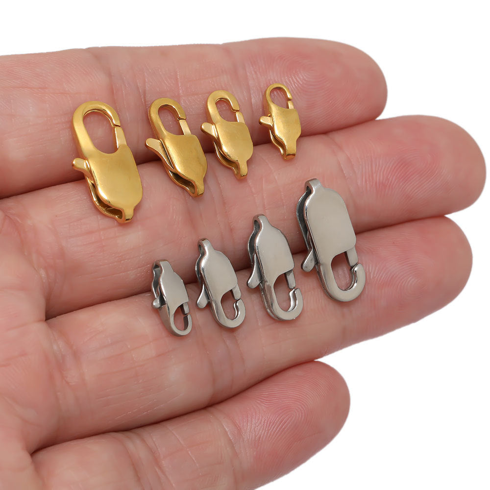 Stainless Steel 18K Gold PVD Lobster Clasp - 10 Pack